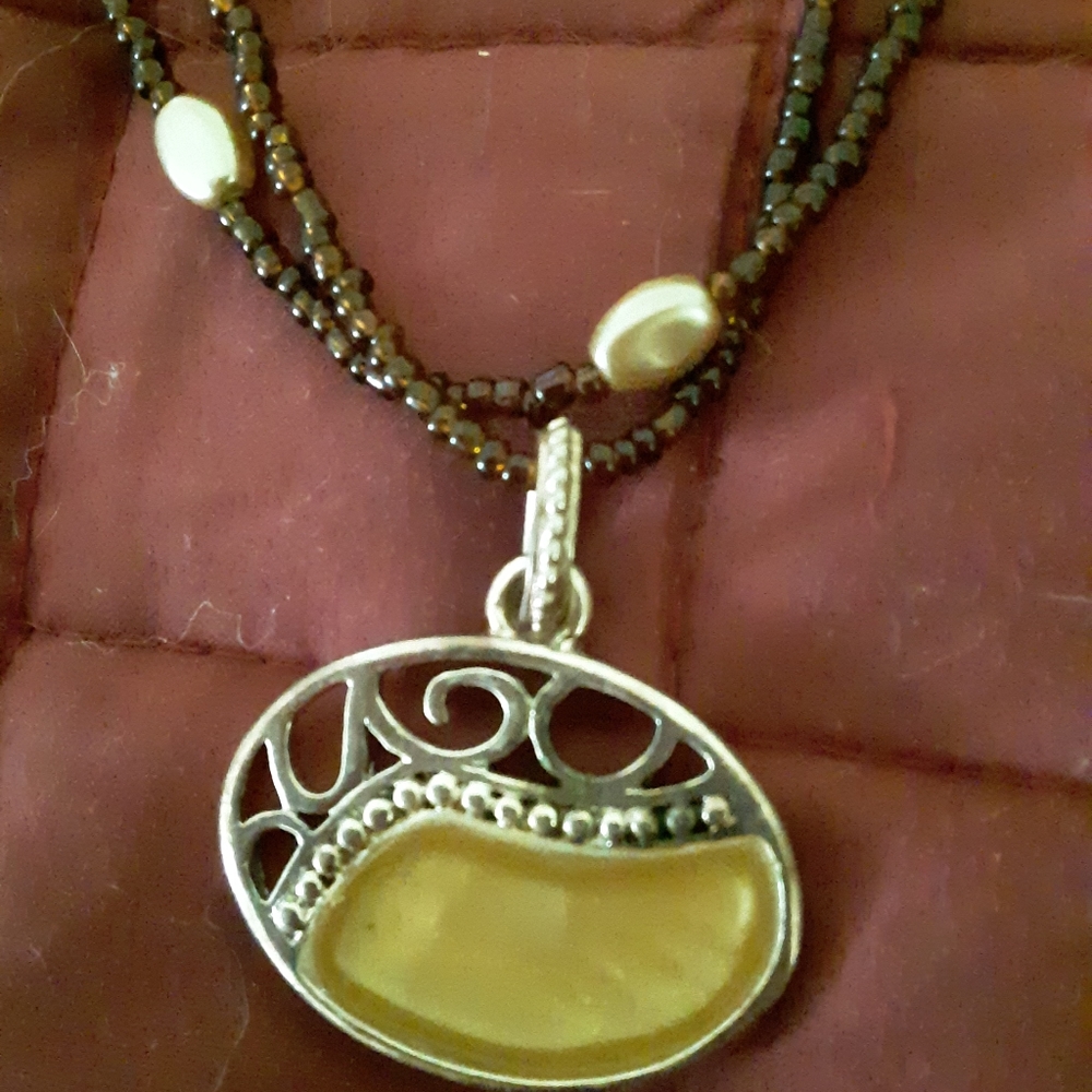 Amber Necklace/ Earrings